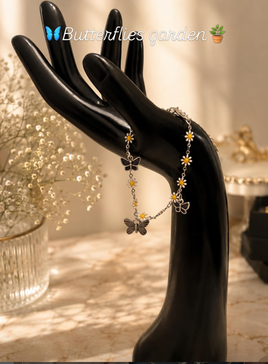Butterflies garden bracelet