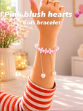 Pink blush Hearts Kids Bracelet