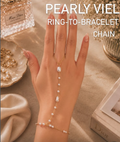 Pearly Viel Ring-To-Bracelet Chain