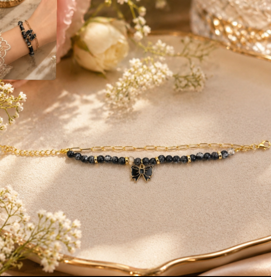 Black Bows Bracelet