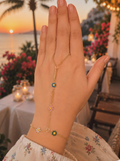 Floral Blooming Ring to Bracelet chain